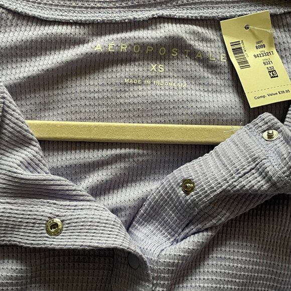 Aeropostale, XS, Cropped Henley Thermal - Picture 5 of 9